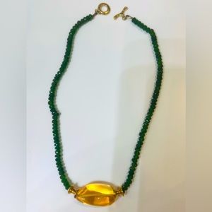Robert Lee Morris 18k Yellow Gold with Citrine and Peridot Necklace